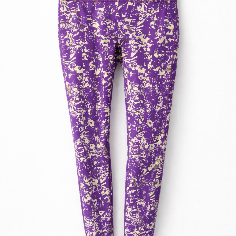 Fabletics Motion365 Purple Floral High Rise Leggings
